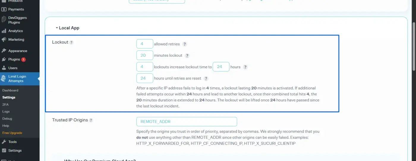 Limit login attempts in WordPress