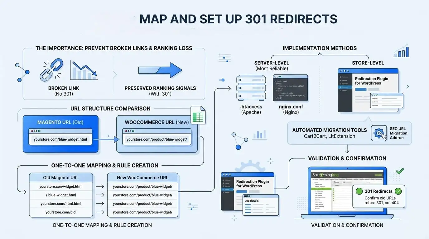 Map and Set Up 301 Redirects