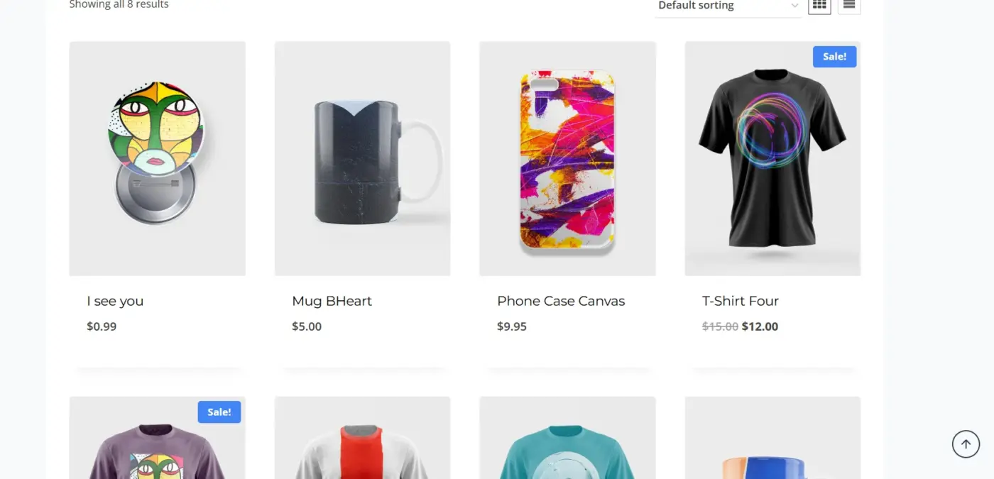 Product shortcode