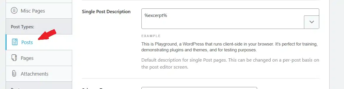 Click on Posts on the left-hand side