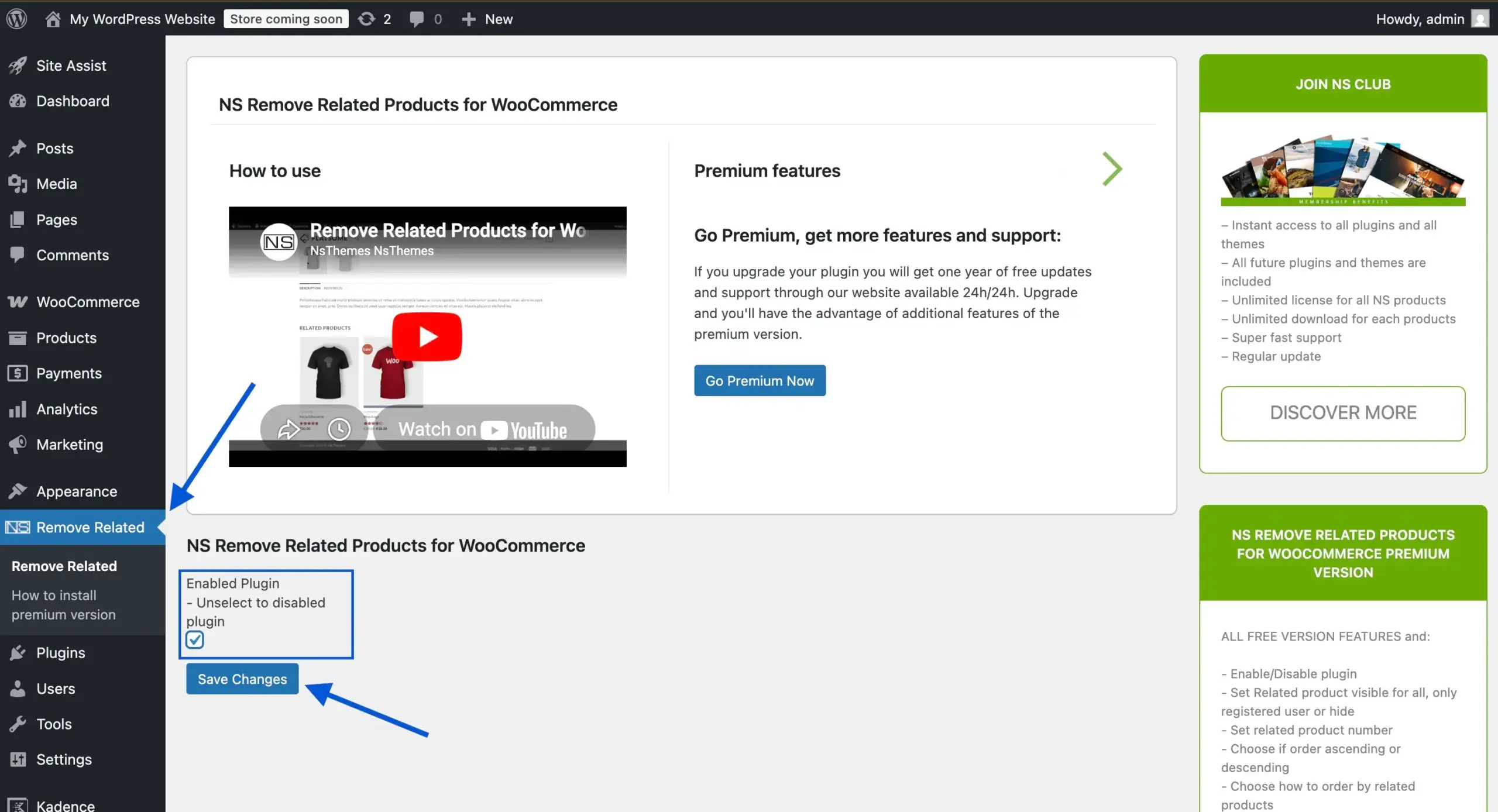 Navigate to Remove Related 