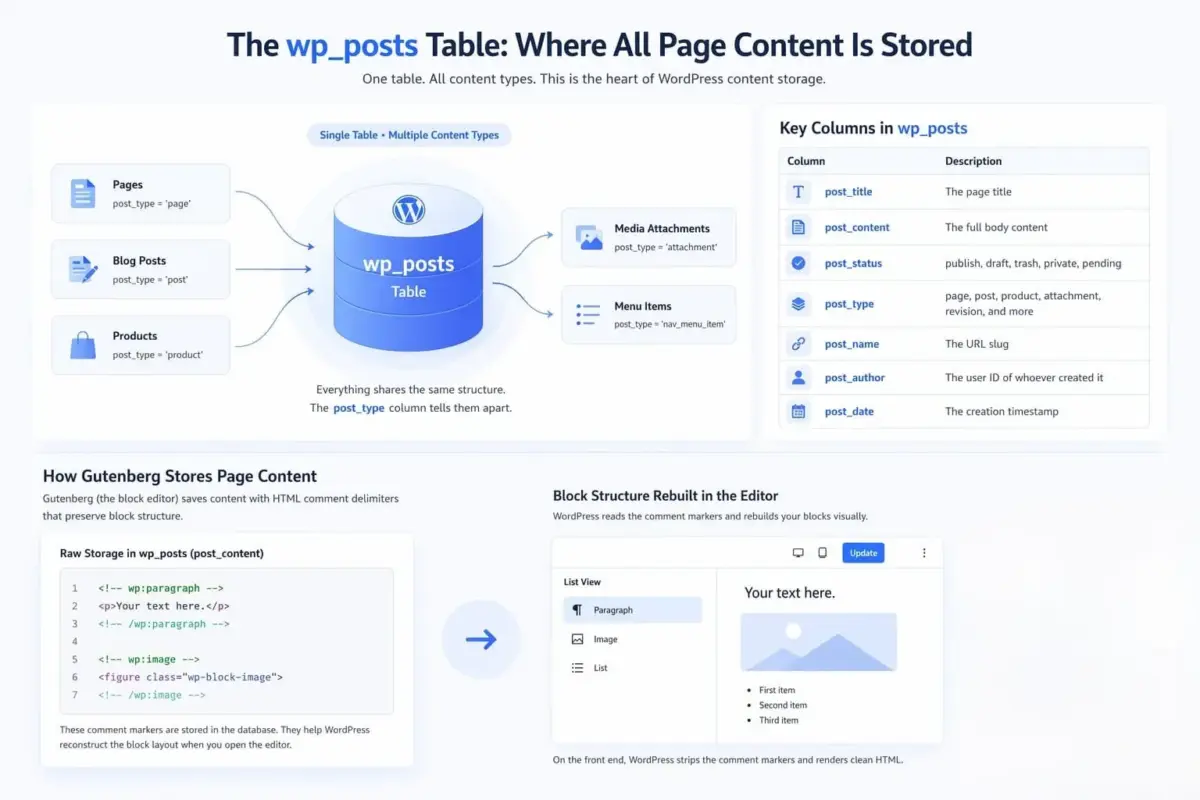 The wp_posts Table: Where All Page Content Is Stored