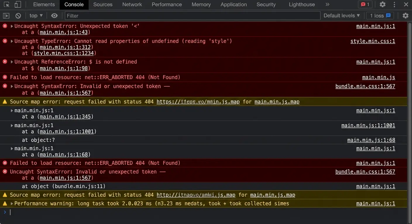 Look for red error messages. A clean console means nothing broke.