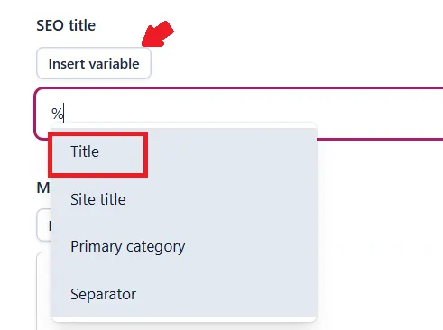 In the SEO Title field, you should see the %%page%% variable. This variable will add the current page number to the end of the title of the paginated posting