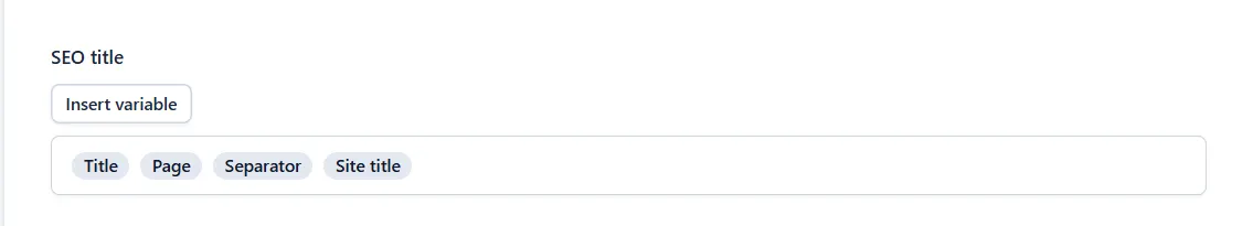 Your title template might look like this: %%title%% %%page%% %%sep%% %%sitename%%