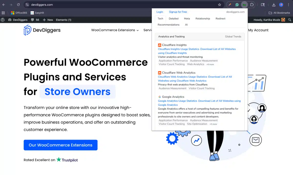 BuiltWith Extension