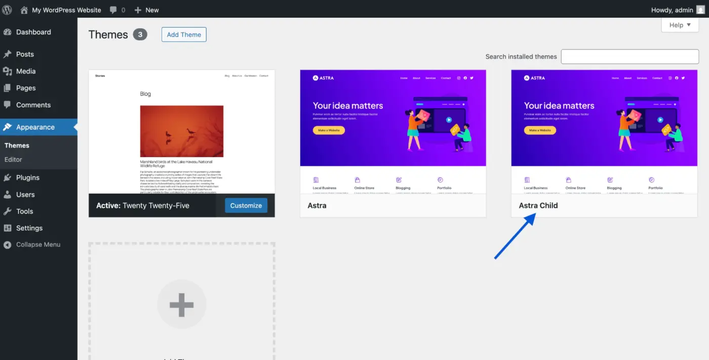 Child Theme on WordPress