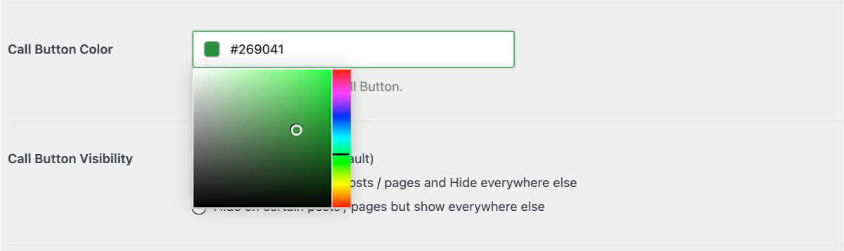 Choose Call Now button color