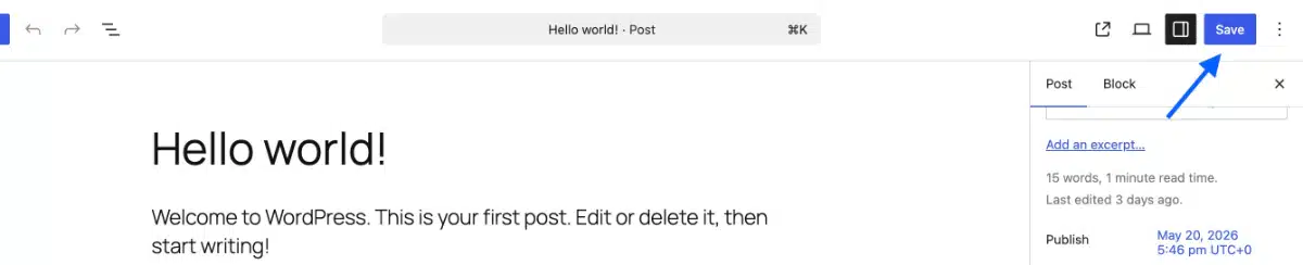 Click Save/Update 
