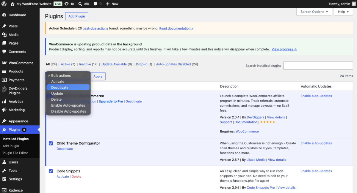Deactivate All Other Plugins Before Updating