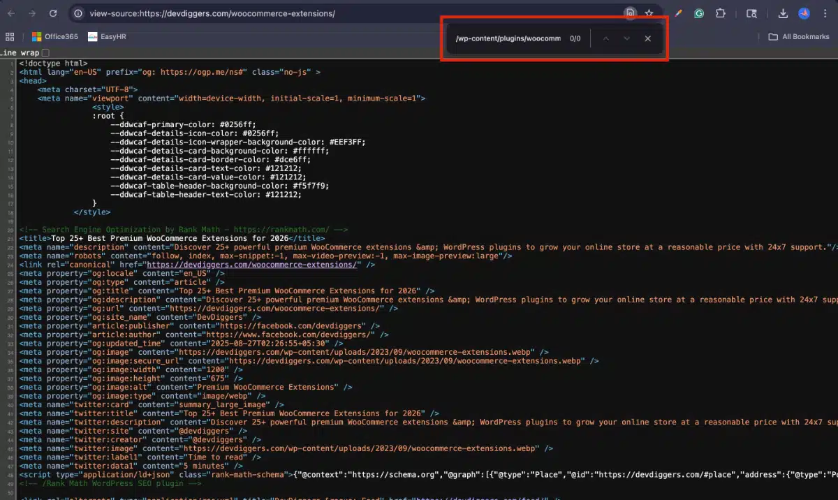 how to tell what eCommerce platform a site is using via page source