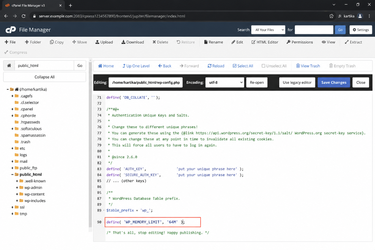 Increase the WordPress Memory Limit