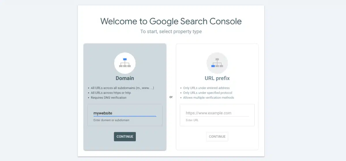 Verify ownership on Google Search Console