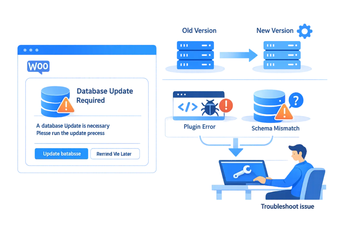 WooCommerce database update required