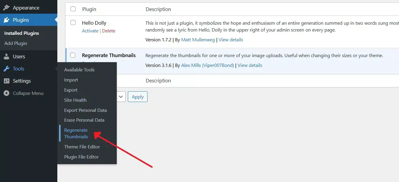 Go to Tools > Regenerate Thumbnails and click the button. On a large site with hundreds of images, this can take a few minutes. Let it run.