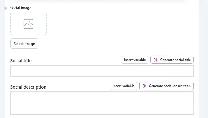 Add a custom Facebook title, description, and image if you want them to differ from your SEO title and meta description.