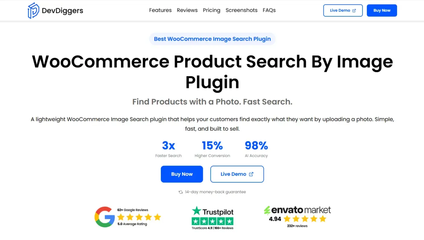 WooCommerce Product Search by Image AI by DevDiggers