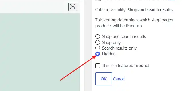 Select Hidden from the dropdown.