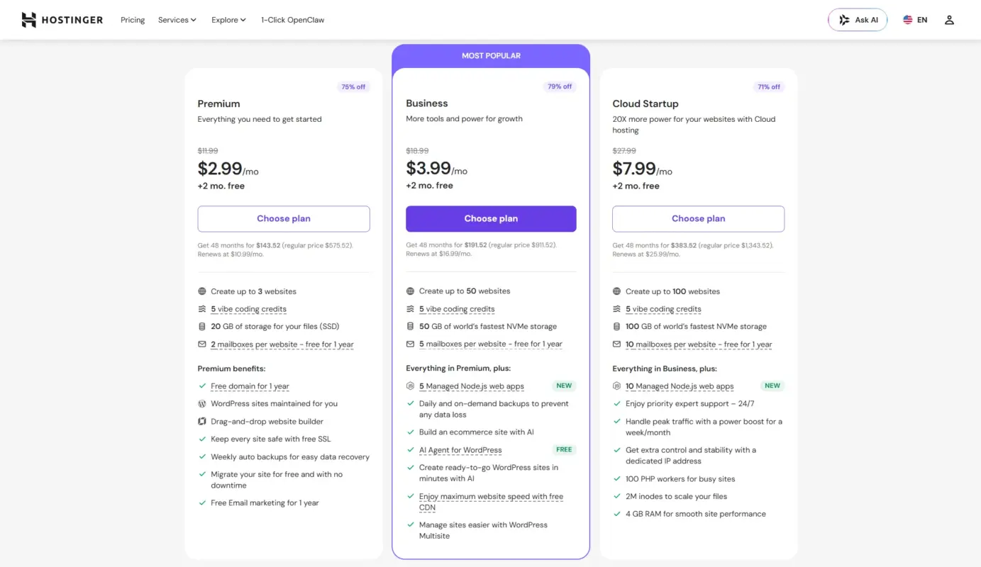 Buy a domain and hosting