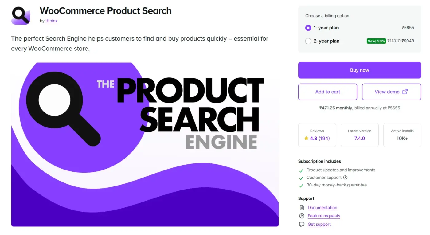 WooCommerce Product Search by itthinx