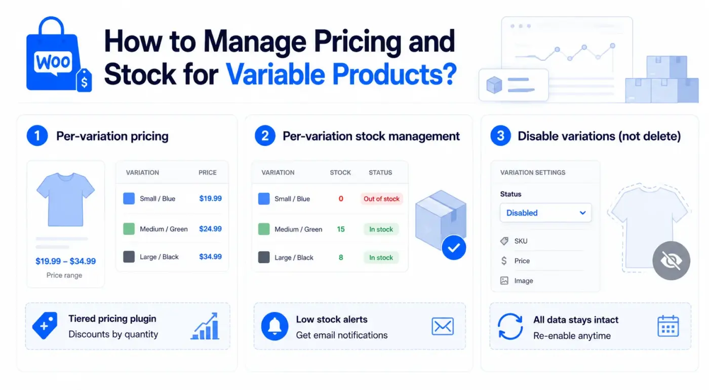 How to Manage Pricing and Stock for Variable Products?