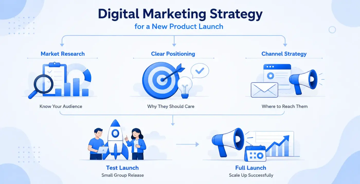 What is a Digital Marketing Strategy for a New Product Launch?