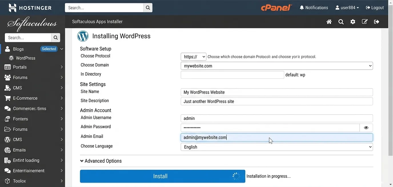 Install WordPress