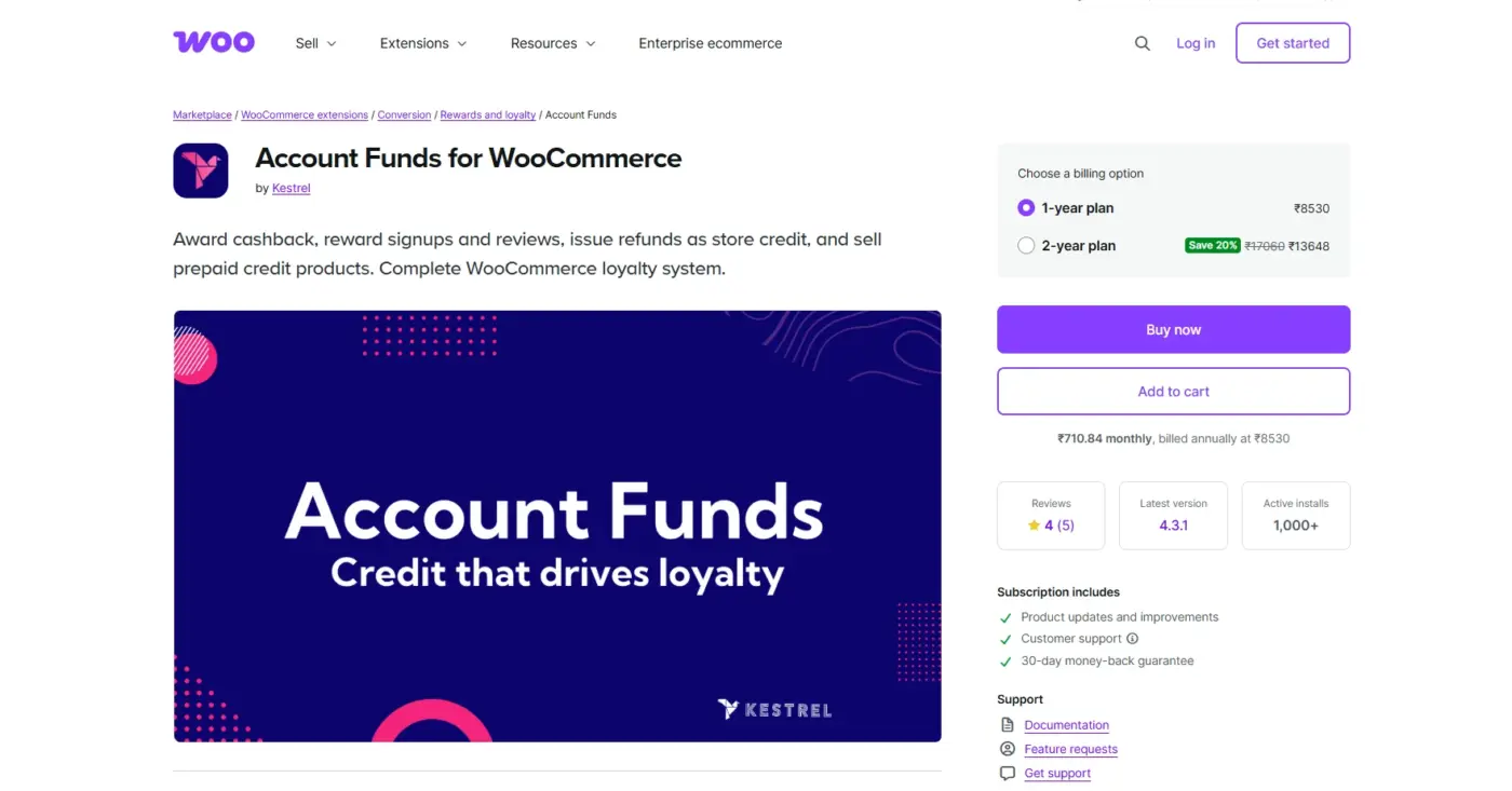WooCommerce Account Funds by Kestrel
