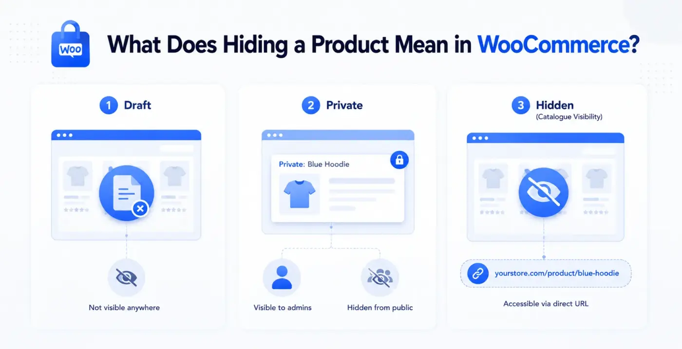 What does Hiding a Product Mean in WooCommerce?