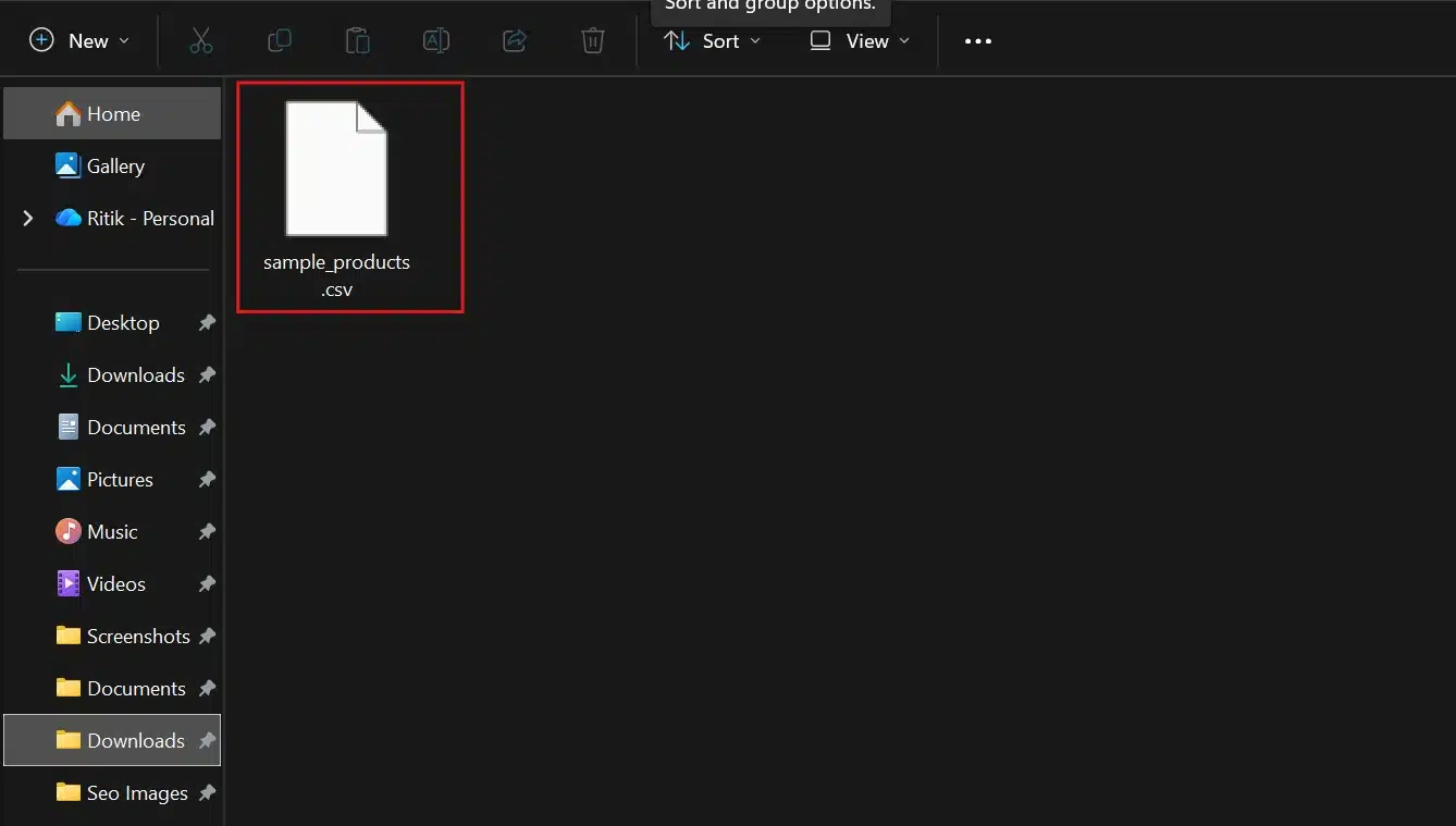 Export a product CSV from your live store.