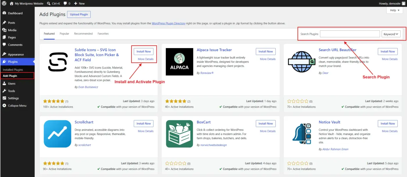 Add the plugins you actually need