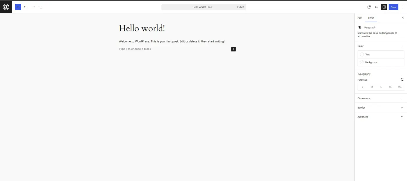 The Block Editor