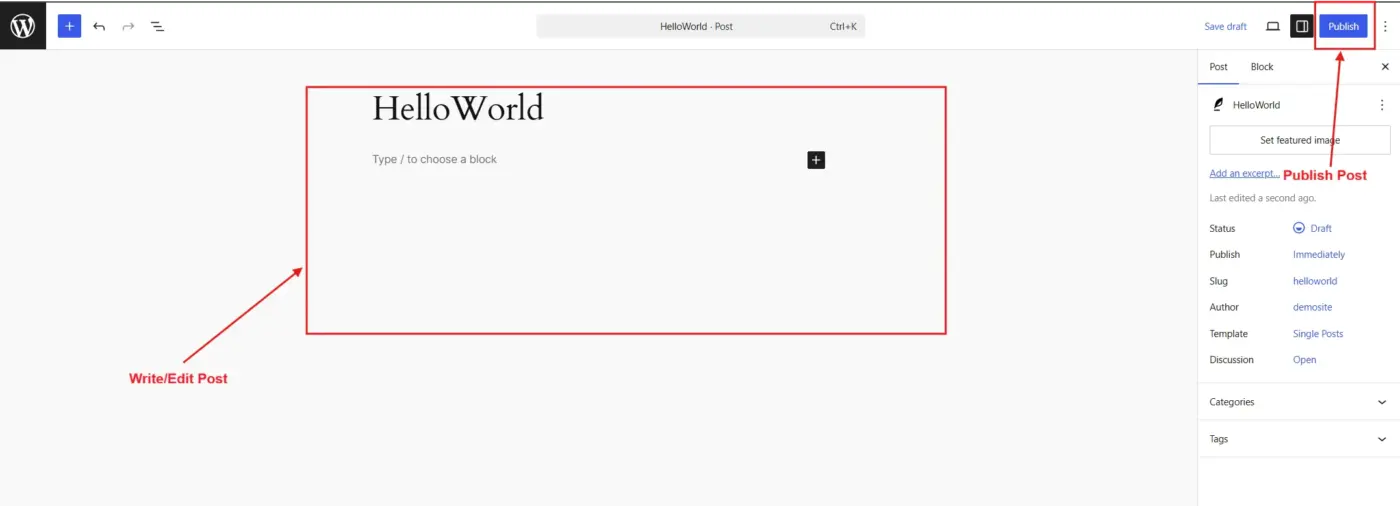 Create your core pages and publish