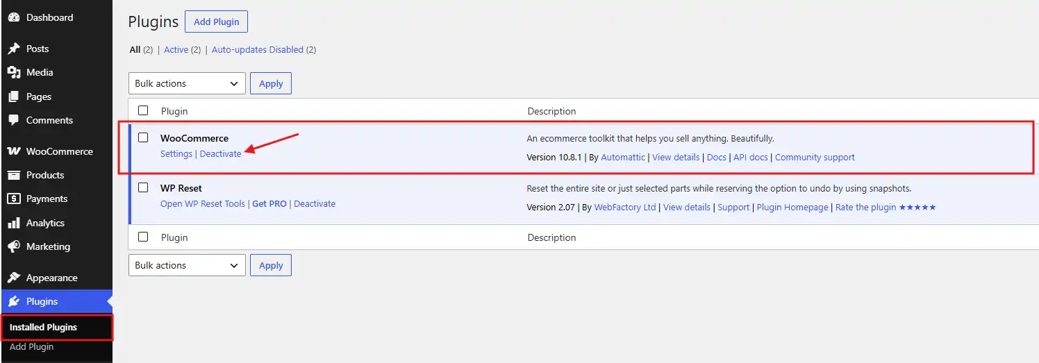 Remove anything inactive. Deactivated plugins sitting in your files are still a risk even if they're not running. Delete what you're not using instead of just switching it off.