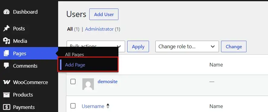 Log in to your WordPress dashboard and go to Pages > Add New.