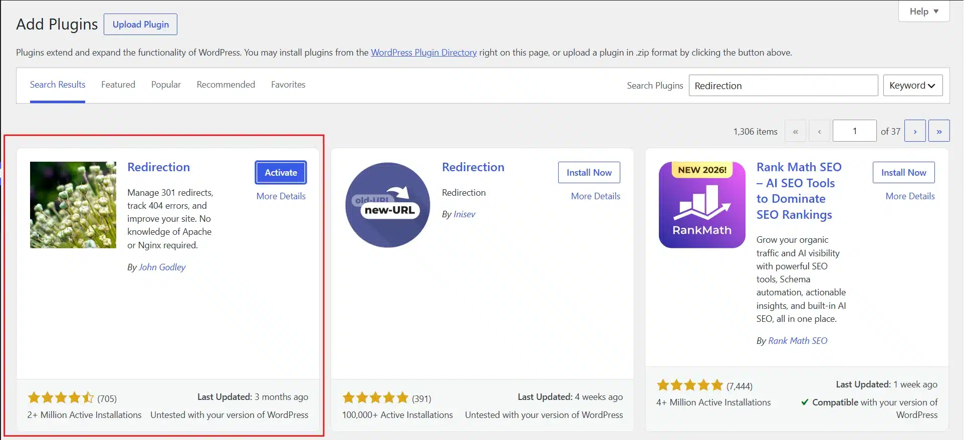 Install and activate the Redirection plugin.
