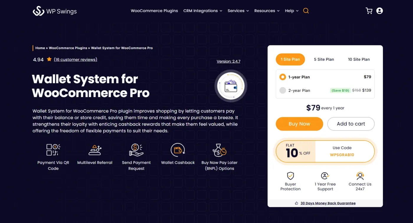 Wallet System for WooCommerce by WP Swings