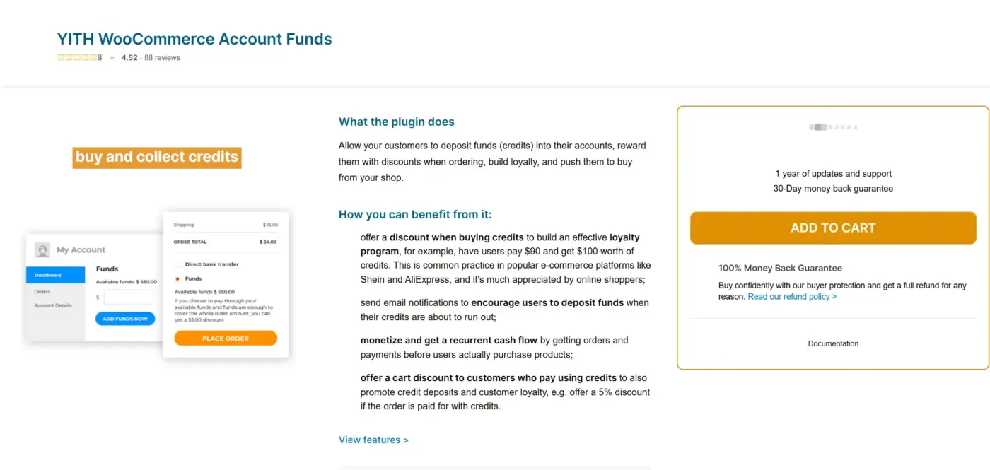 YITH WooCommerce Account Funds 