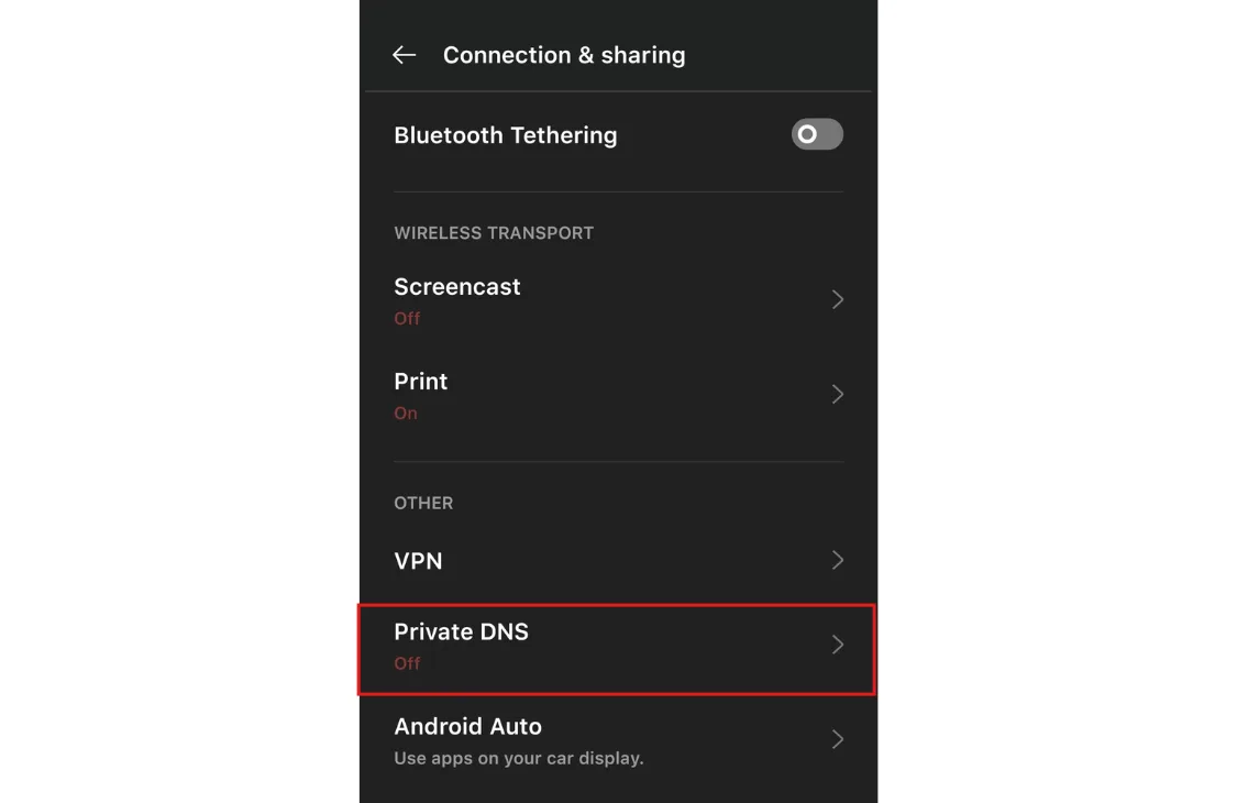 If you're a user on&nbsp;Android 9+, set a Private DNS provider. Go to Settings → Network and Internet → Private DNS.
