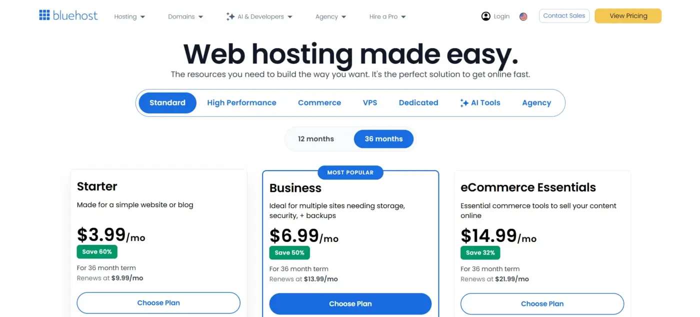 Bluehost AI Site Creator