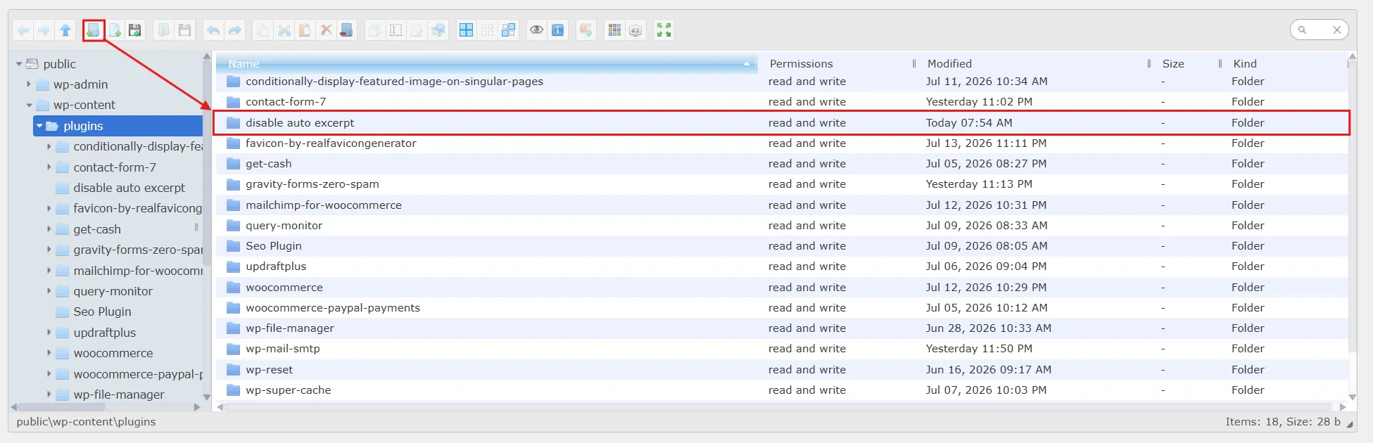 Create a new folder and name it something clear, like disable-auto-excerpt .