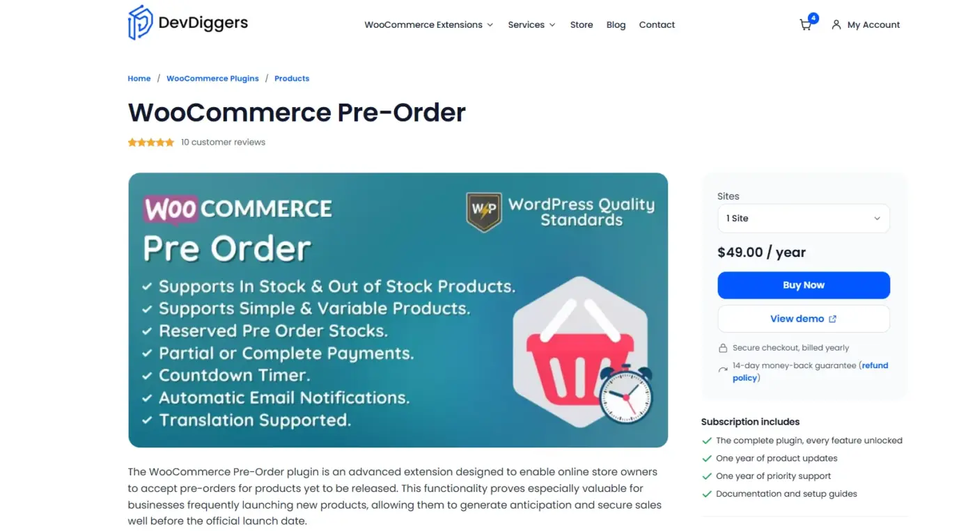 WooCommerce Pre-Order by DevDiggers