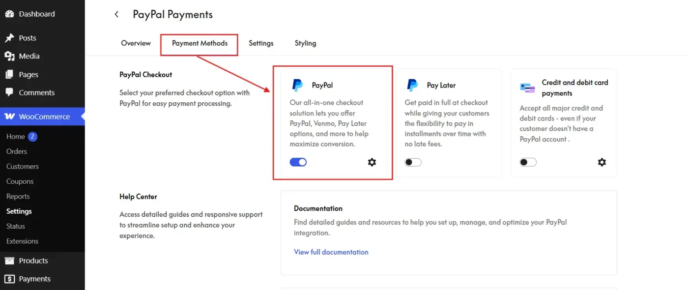 Set Up Payments and Shipping