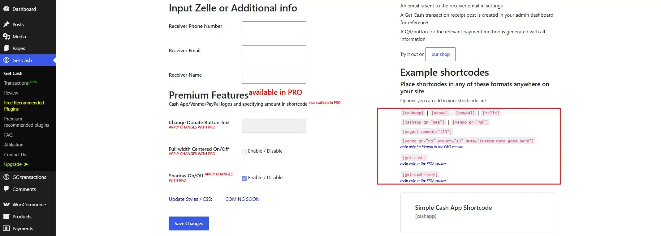Copy the Shortcodes given.