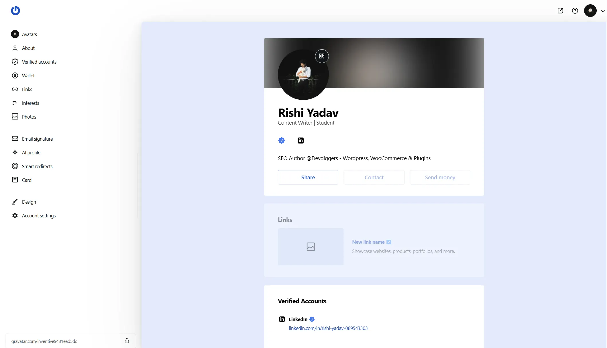 Tap on Start now; it will redirect you to your profile.