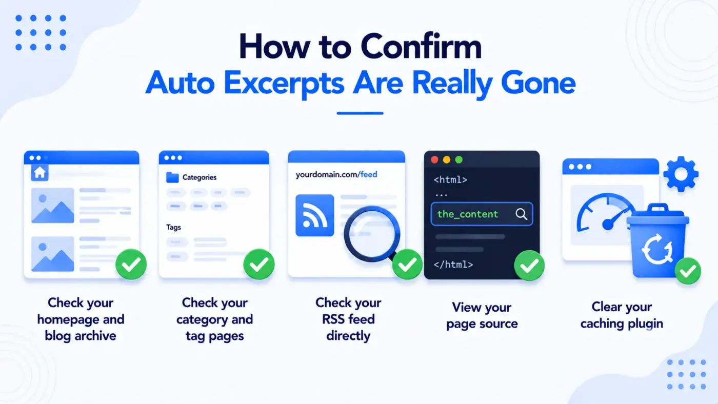 How to Confirm Auto Excerpts Are Really Gone