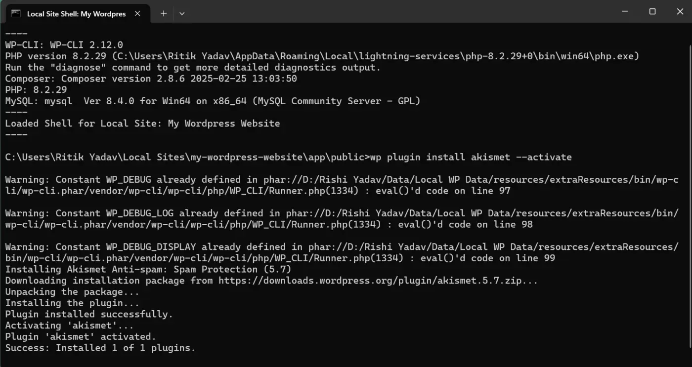 Install a Plugin With WP-CLI