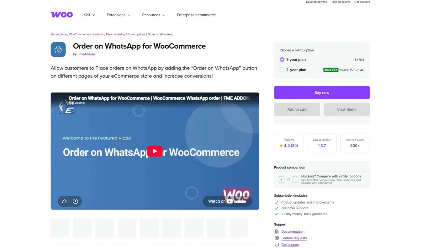 Order on WhatsApp for WooCommerce