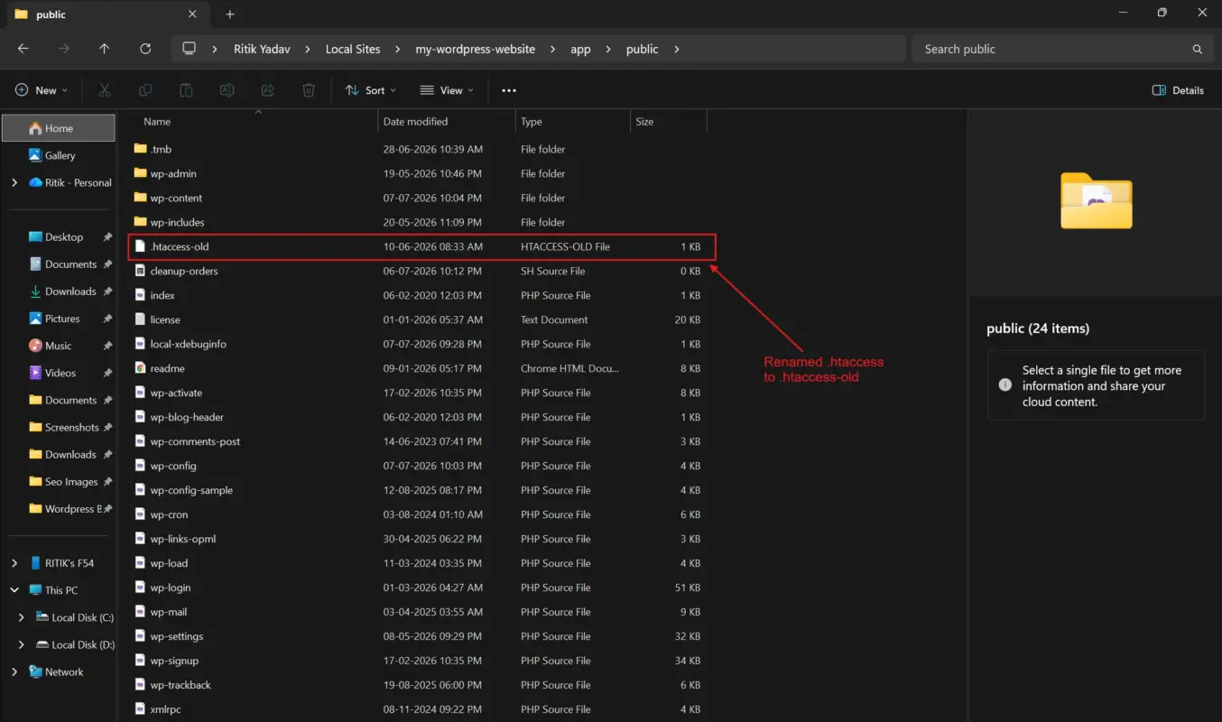esolve a Stuck Update or Corrupted .htaccess
