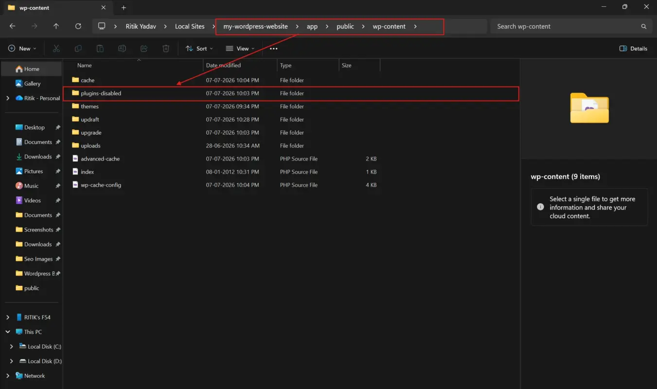 Disable Plugins via FTP or File System